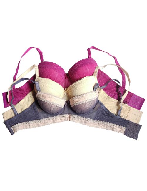 Hosiery Push-Up Sonal Mold Padded Ladies Bra, Pink, Plain at Rs 120/set in  New Delhi
