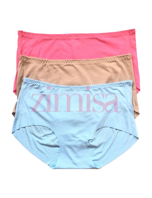 Zimisa, Pack of 3 Plus Size Seamless Cotton Panties