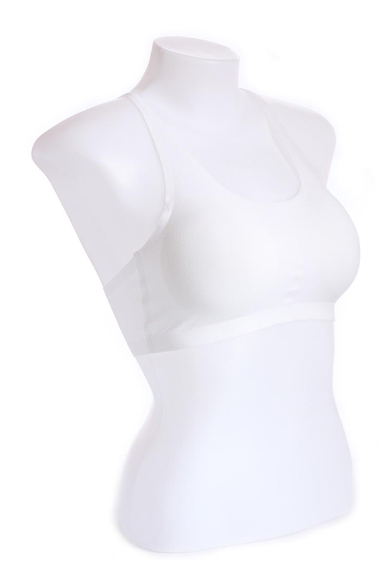 White Seamless Butterfly Design Cage Bra (Free Size)