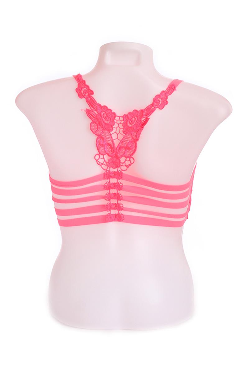 Buy ZITIQUE Mesh Beautiful Back Sports Bra Without Steel Ring-Pink 2024  Online