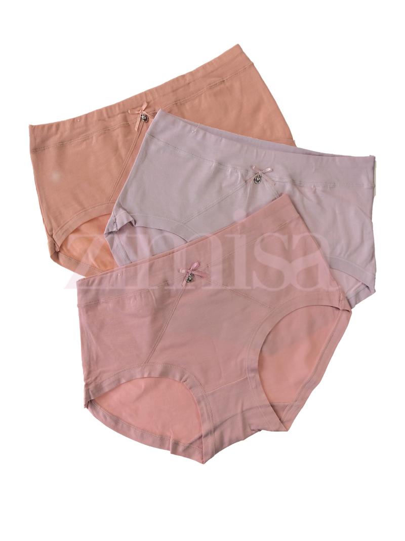 Pack of 3 Soft Bow Designed Cotton Regular Panty